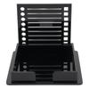 Black Memo Pad Organizer ABS Sticky Pads Dispenser Durable Notepad Holder  Office Desk