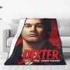 Dexter Morgan 3 Flannel Throw Blankets Blanket for Sofa Office Ultra-Soft Bedroom Quilt