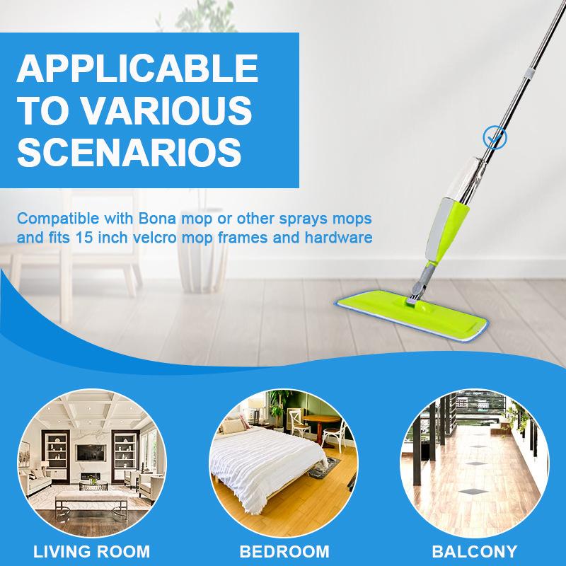1/5pcs Water Replacement Mop Cleaning Pad Fit for Wet/Dry Spray Mops Reveal Mops Washable Pad Soft Mop Head  for Floor Cleaning