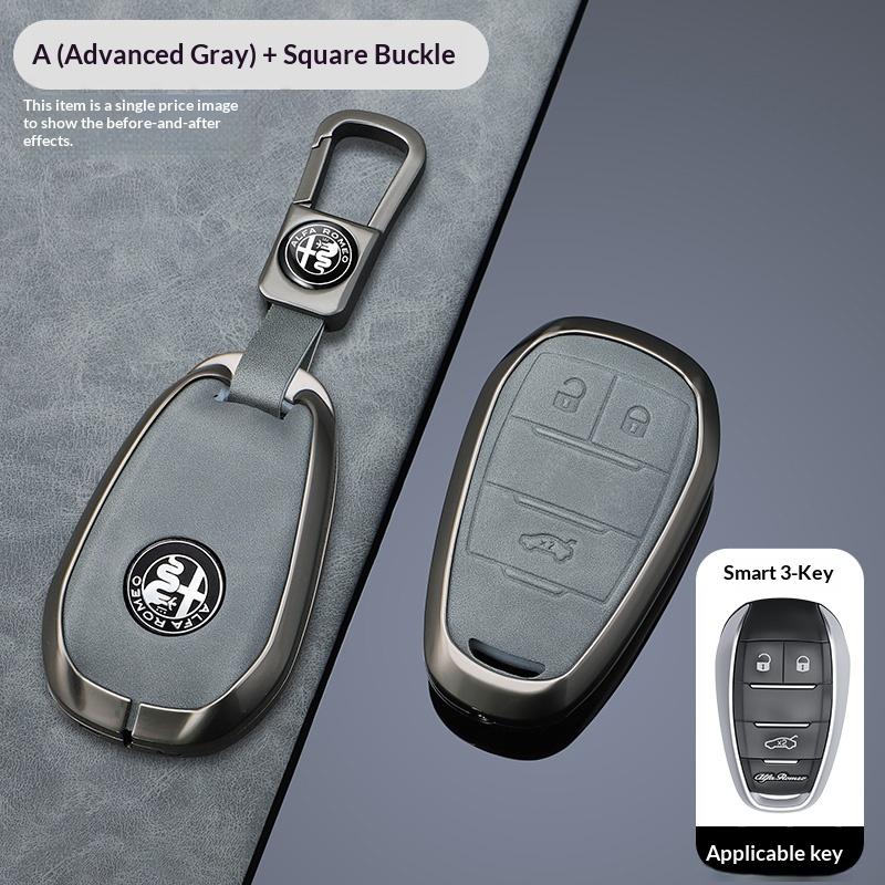 For Alfa Romeo Giulia 2015 +Stelvio 2016+ Spider Etcetera Car Key Bag Keychain Car Remote Key Case Cover Shell Protector Keyless zw4