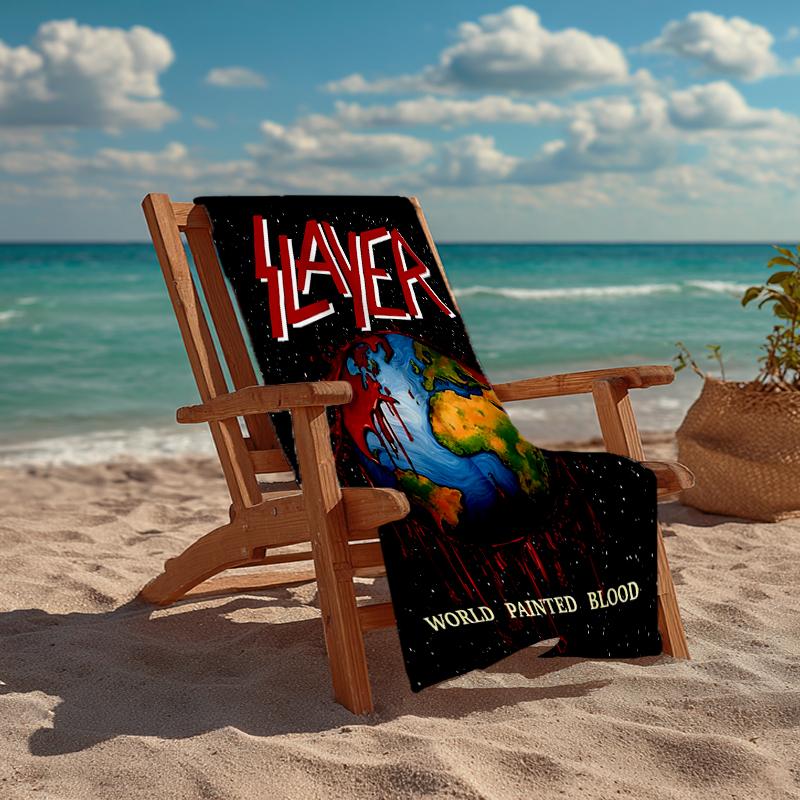 Ręcznik plażowy Slayer Blood Dripping Fashion: Idealne na letnie przygody Miękkie, chłonne i szybkoschnące, odpowiednie do pływania i kąpieli
