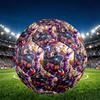 Mighty Morphin Power Rangers Print Size 5 Soccer Ball, PU Wear Resistant Football for Match Training and Daily Practice, Birthday Gift for Soccer Fans