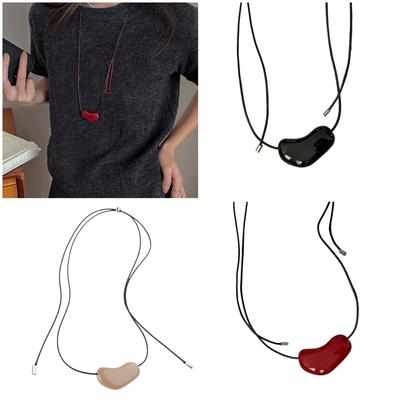 Modaya Uygun Mine Aşk Kalbi Kolye Moda Sağlam Reçine Gerdanlık Kadınlar ve Kızlar için Günlük Kullanım Takı Aksesuarı
