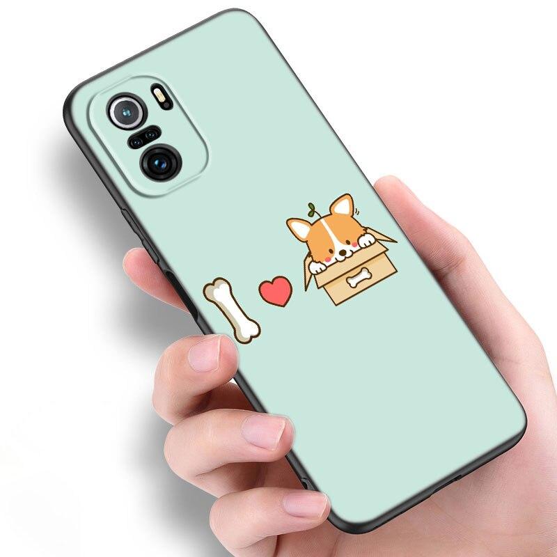 Cute Corgi Dog Phone Case For Xiaomi Mi POCO X3 NFC GT M4 M3 12 11T 10T Pro A3 11 Lite NE 5G 12X 11i F3 Soft TPU Black Cover