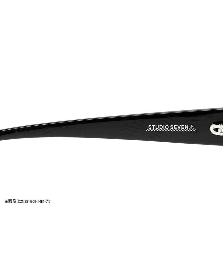 Zoff STUDIO SEVEN Oval Sunglasses Horizontal Colored Lenses UV Protection Unisex (Black, ZN251G09_14E2) Men's, Women's, [5517-145]