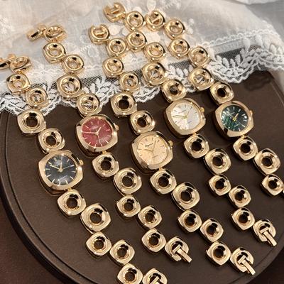 Irregular Bracelet Watch Niche High-end Sense Light Luxury Square Round European and American Women's Quartz Watch
