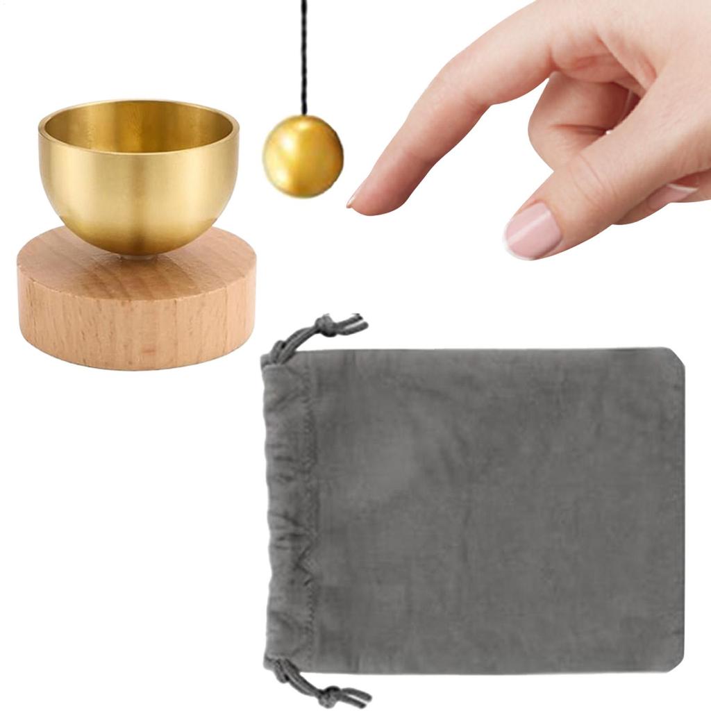 Mini Meditation Bowl Brass Stress Relief Singing Bowl Set Yoga Meditation Sound Bowl Small Singing Bowl Wind Chime Set For Home