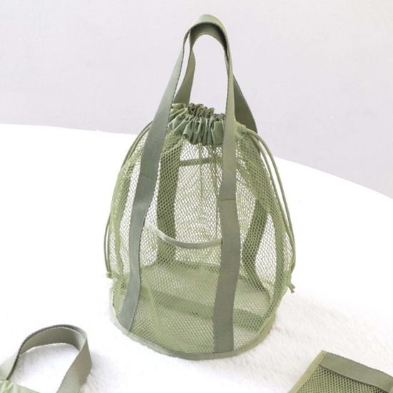 Netz-Strandtasche, Große Kapazität, Zugbeutel, Schnelltrocknender Polyester Dusch-Organizer, für Reise Strand Fitnessstudio