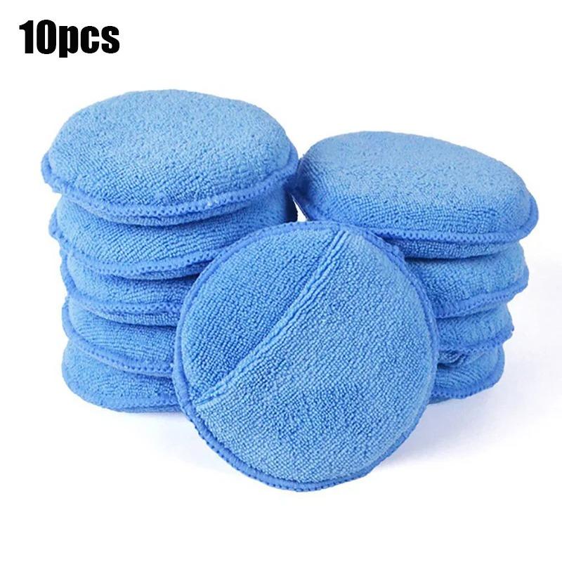 

Губки для полировки автомобиля, 5 дюймов, 125 мм, микрофибра, круглый аппликатор для автомобильного воска для мотоцикла, губки для полировки, инструменты для чистки