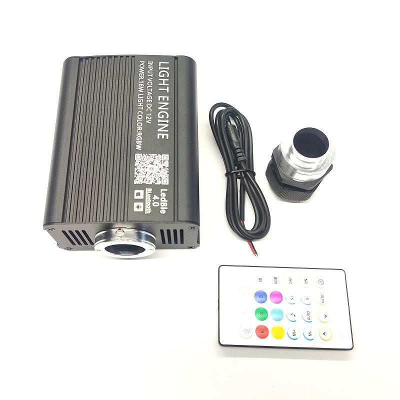 App-Controlled Fiber Optic Starry Sky Car Roof Light with Twinkling Turntable, 16W