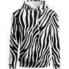 Men's Hooded Sweatshirt with Long Sleeves and 3D Printed Zebra Print Pattern Sweatshirt with Pockets Sportswear