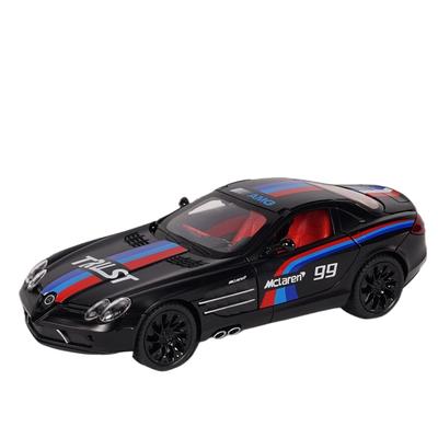 Modellino Auto in Lega Mercedes-Benz SLR 1/24 Suono e Luci Pull Back Giocattolo per Bambini Collezionabili Regalo di Compleanno