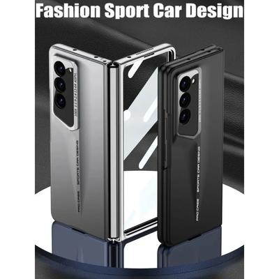 Fashion Car Model Design Matte PC Hard Case For Samsung Galaxy Z Fold7 6 5 Hinge Film Integrated Anti-scratch/Fall Protect Cover