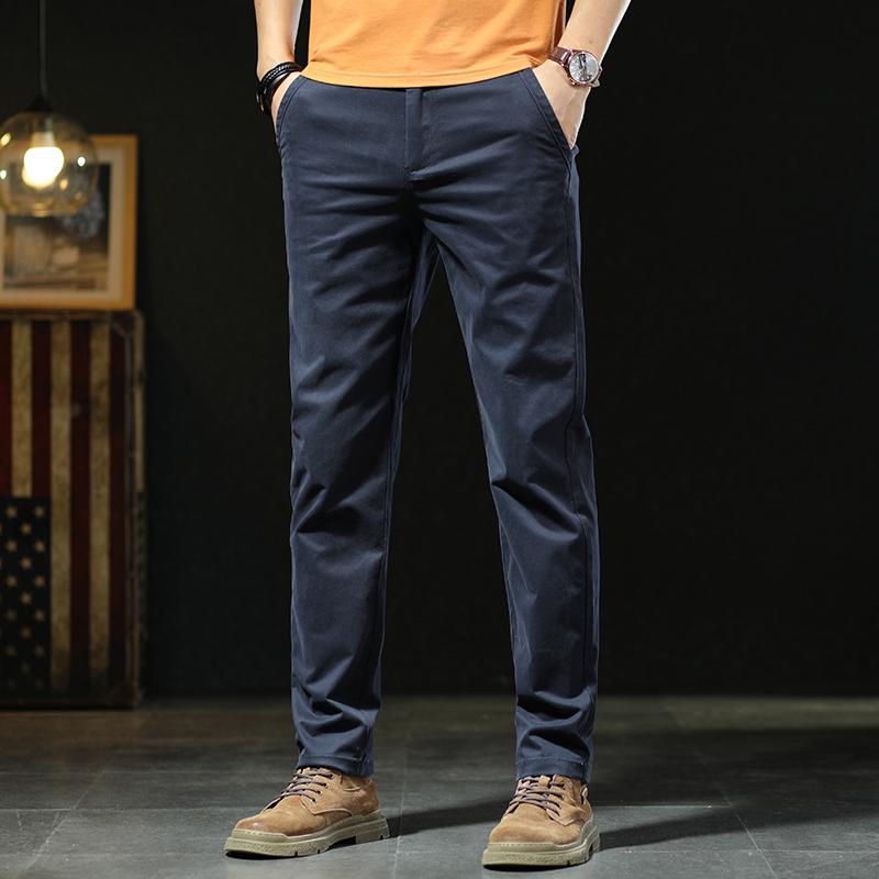 Hong Kong 2025 Men's Slim Fit Business Stretch Trousers - Spring/Autumn Season, High-End Straight Leg Casual Pants