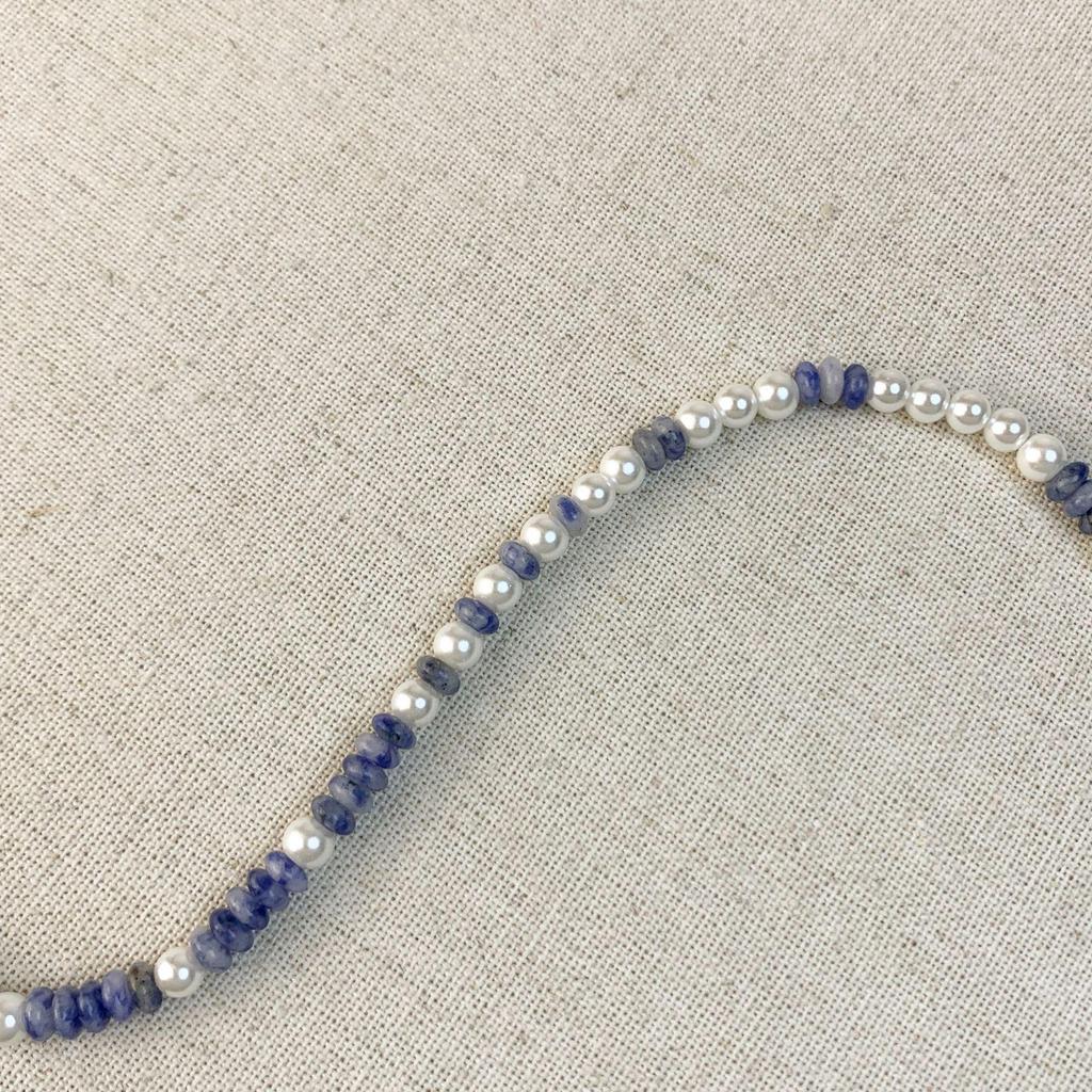 Europäische & Amerikanische Mitternachtsblaue Süßwasserperlen Schlüsselbeinkette - High-End Naturstein Gold Choker für Damen (2025)