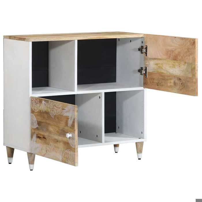VidaXL Buffet 80x33,5x75 cm bois massif de manguier, armoire, placard, buffet haut, armoire latérale, armoire de rangement, 4018691