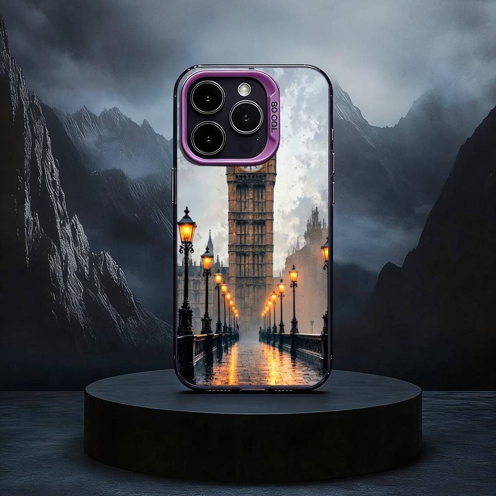 L-London B-Big B-Ben Black Candy silver phone case Phone Case For iPhone17,16,15,14,13,12,11 Plus,Pro Max