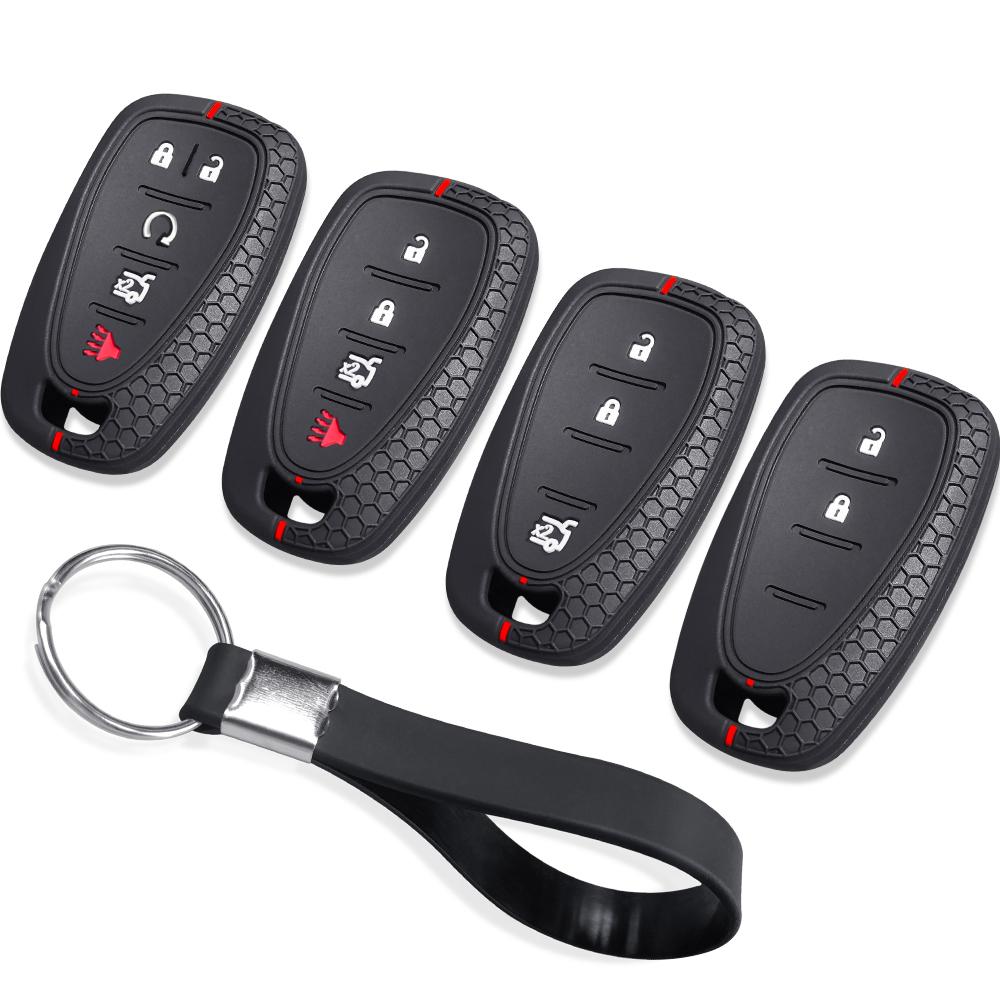 Soft Silicone Car Remote Key Case Cover Shell For Chevrolet New Malibu XL Equinox Cruze Spark Sonic Camaro Volt Bolt Captiva