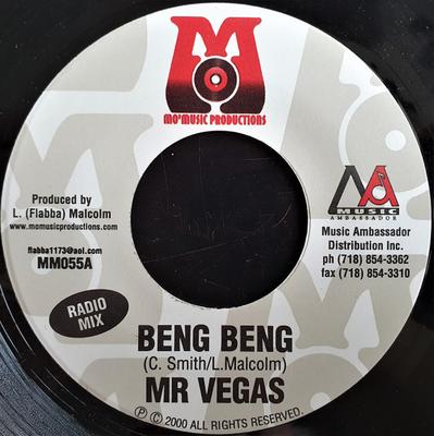 7-tums skiva MR. VEGAS - Beng Beng MM055 Mo' Music Produ 2000 US Reggae, Ska & Dub Begagnad
