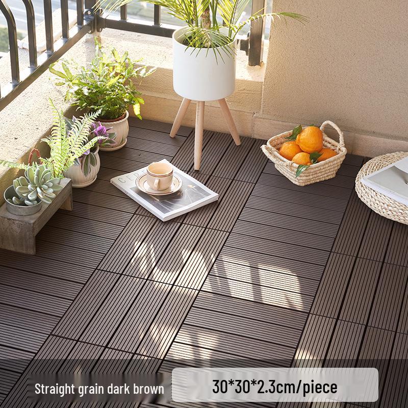 Wasserdichte, wartungsfreie WPC-Terrassendielen für Terrassen, Gärten und Balkone - Selbstverlegend und korrosionsbeständig