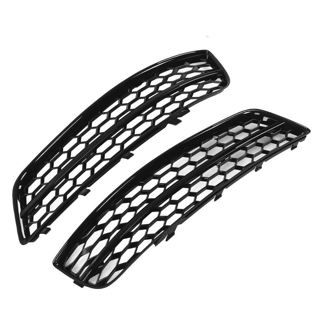 2pcs Gloss Black Front Bumper Fog Light Grille Cover Trim 8P0807682J Replacement for A3 8P 2009‑2013