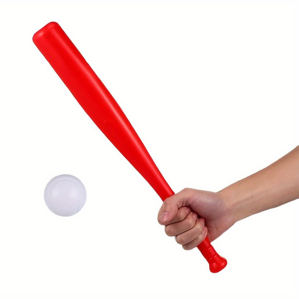 2pcs/Set Plastic Baseball Bat With Ball 17.7inches Baseball Bat For Beginner Baseball Player Outdoor Sports Game Backyard ZSY