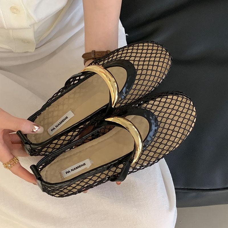 

Мода Новинки Лето Весна Женские Неглубокие Женские Балетки Мэри Джейн Обувь Круглый Носок Мода Металл Женские Балетки Обувь Слипоны Обувь 35 чёрный