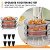 Air Fryer Basket for Oven, 7.8inch Round Air Fryer Rack with Clamp and Brush Stainless Steel Air Fryer Basket Non-Stick Air Fryer Tray Fit All 4.2QT