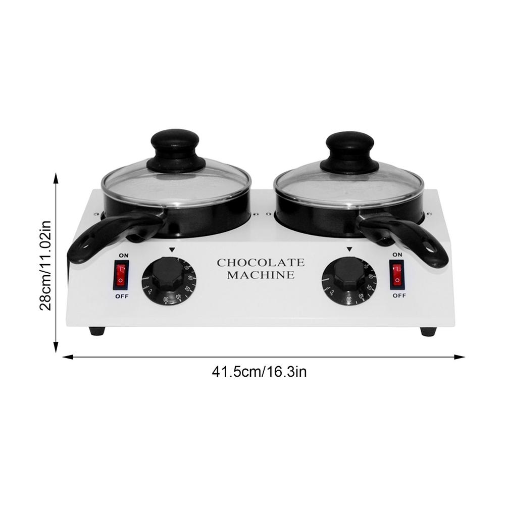 Электрическая шоколадница 110 В Электрическая шоколадница Двойная емкость Длинная ручка Коммерческий нагрев Конфеты Воск Кухня