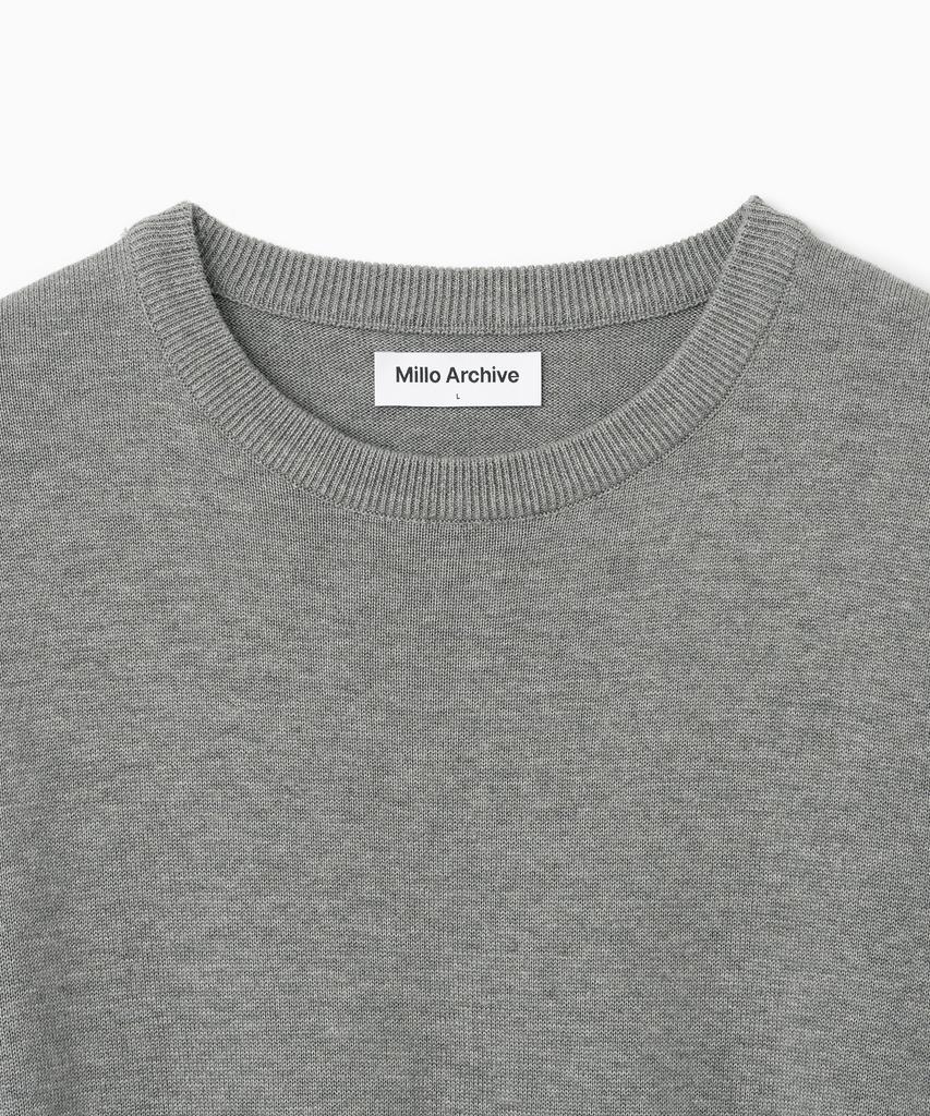 MILLO ARCHIVE Crop Easy Knit [Melange Gray]