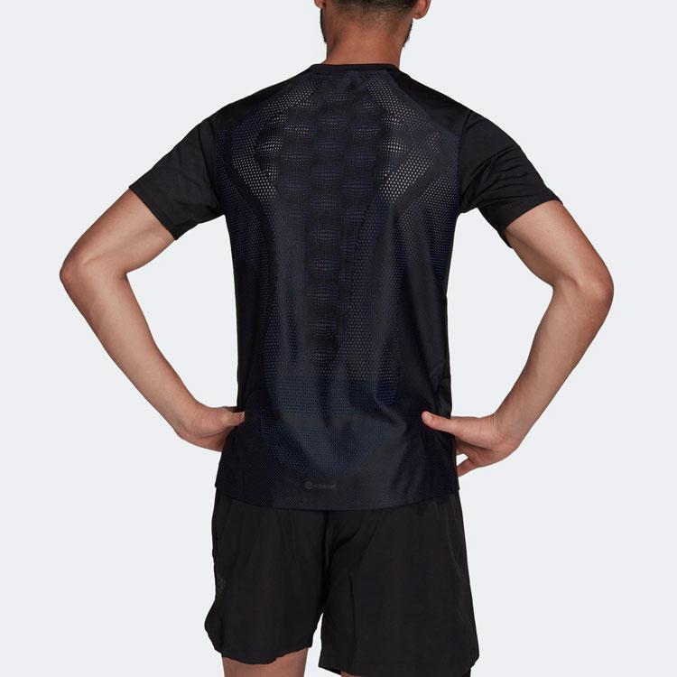 Adidas Solid Color Logo Fitness Short Sleeve T-Shirt Men Tops Black HP1932