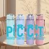 1PC PCT Patient Care Technician Blue 750ml Color Plastic Sports Water Bottle Leakproof Flip Straw Lid Suitable for Sports Office Home Use