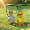 Garden Duck Holding Umbrella Statue Resin Duck Garden Ornament Lifelike Duck
