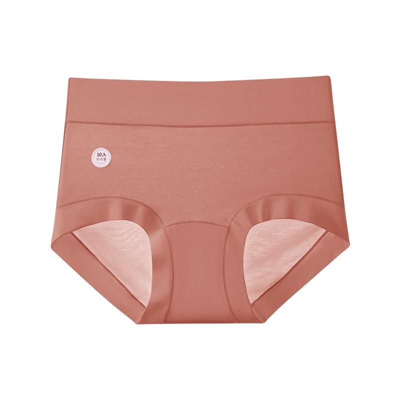 Large Size Female Spring and Autumn 10a Antibacterial Crotch Light Plastic No Trace High Waist Abdominal Lift Hip Briefs
