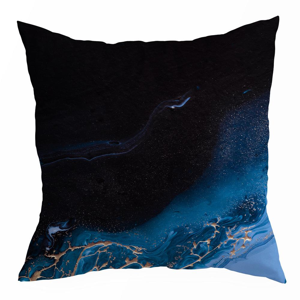 Blue Abstract Marble Print Pillowcase Sale Peach Leather Velvet Home Pillow Sofa Cushion Cover