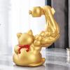 Golden Cat Figurines Muscle Arm Lucky Cat sculpture Ornaments Resin Storage Tray Storage cup holder key holder  Decoration
