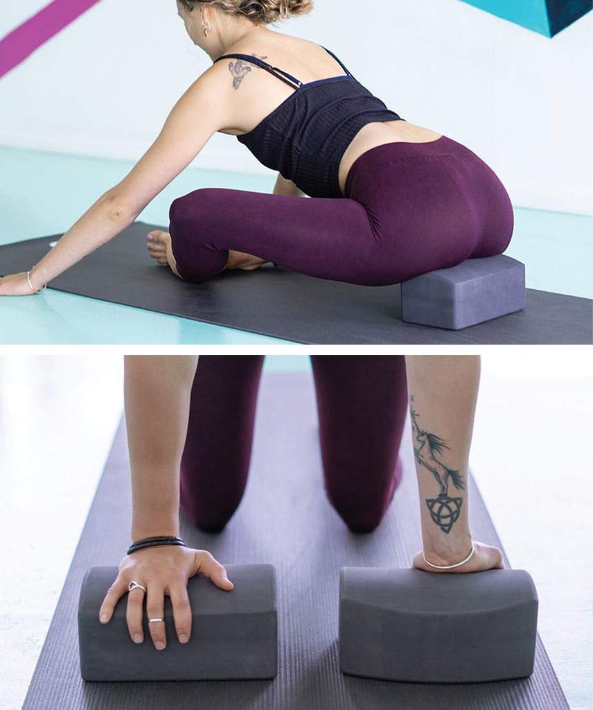 Manduka Yoga Recycled Stabilizing and Yoga Props for Pilates and Training Block, Lightweight, Foam, High-Density