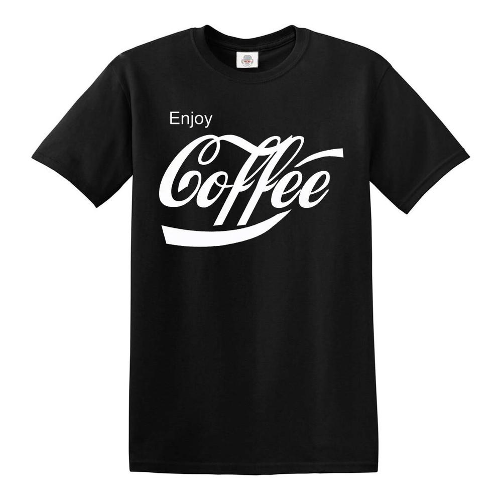 Enjoy Coffee T Shirt Unisexs Funny Coffee Lover Cute Design Gift Present Tee 2XL
