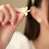 New Arrival Small Fresh Yellow Stamen Flower Stud Earrings for Women Student Fashion Sweet Korean Style Metal Jewelry Gifts