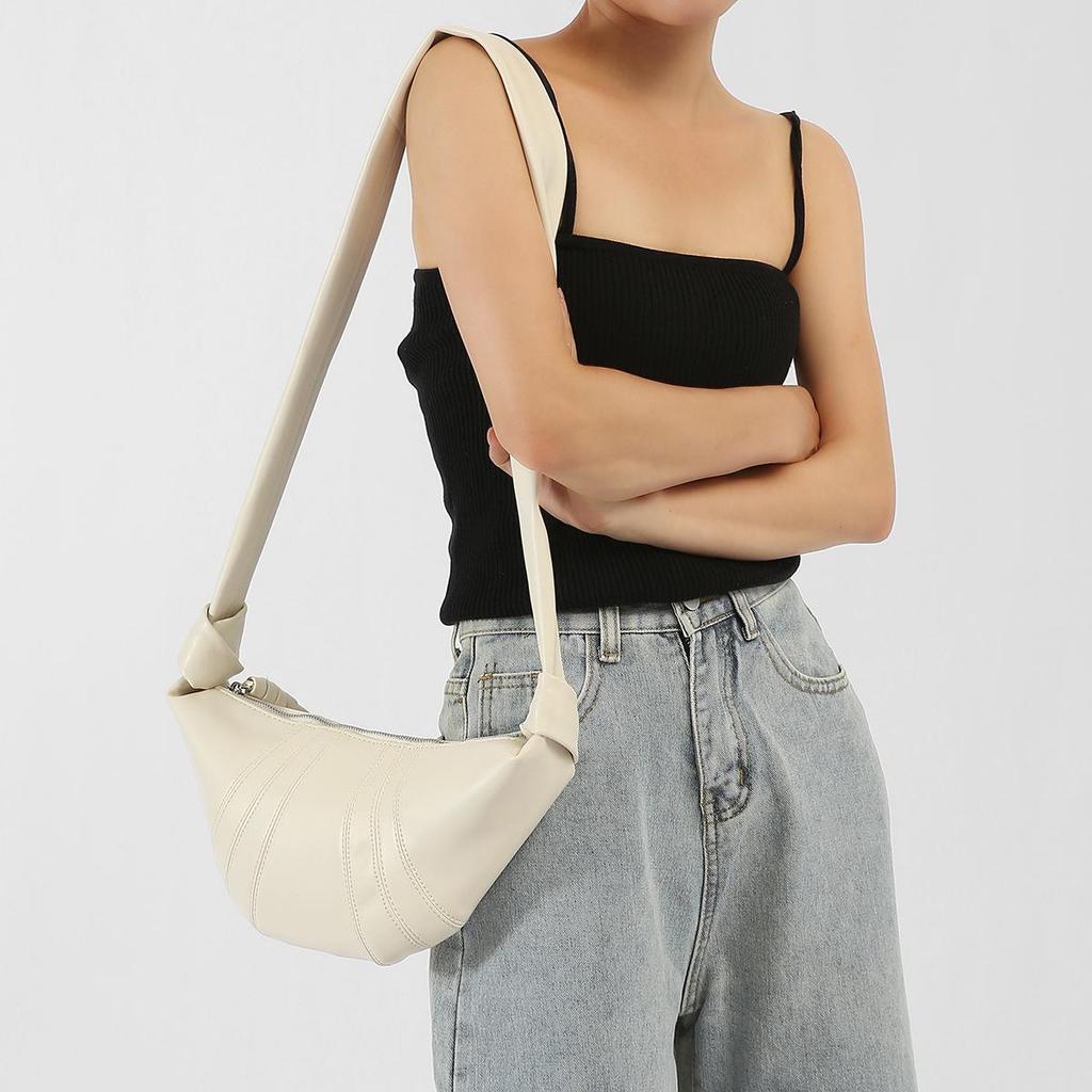 2025 Women's Croissant Dumpling Bag: Fashionable Single Shoulder Crossbody & Waist Design