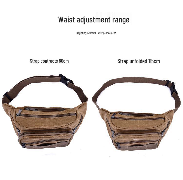 Durable Multi-layer Outdoor Waist Bag - Large Capacity for Running, Phone, Tools, and Money.