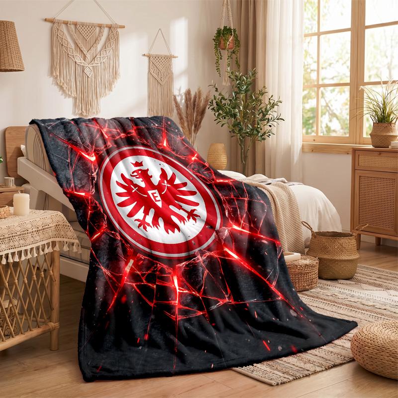 Eintracht Frankfurt Fußball Druck Flanell Decke Weich Warm Sofa Bett Überwurf für Zuhause Büro Schlafzimmer
