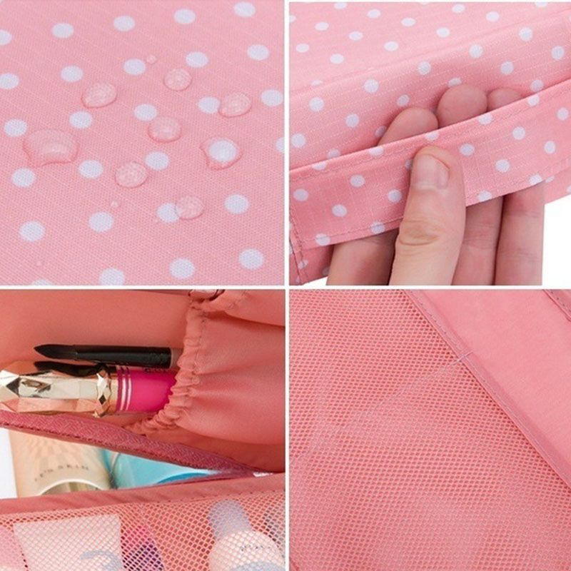 Rushed Floral Nylon Zipper Women Makeup Bag Cosmetic Bag Case Make Organizer Up