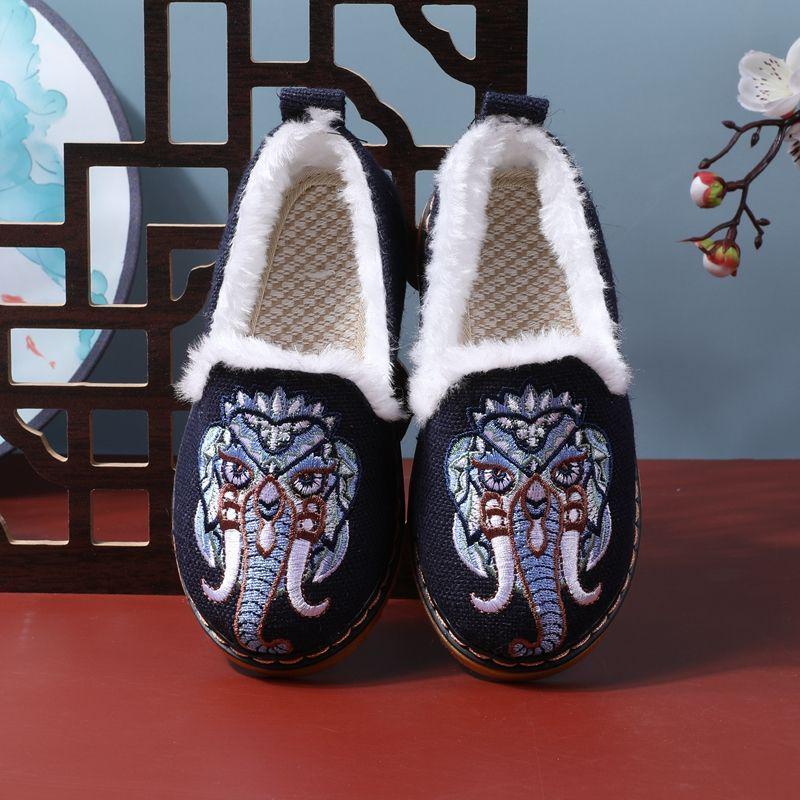 Mädchen Rote Bestickte Hanfu Winterstiefel – Chinesischer Ethnischer Stil