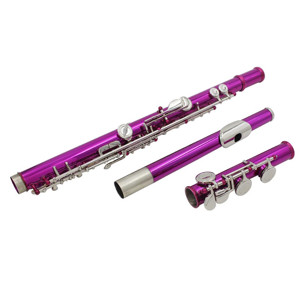 SLADE Rosey Flute 16 Closed Holes Flute C Key Flute with E Key Pro Woodwind Instruments Transverse Flute for Concert Performance
