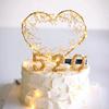 LED Event Supplies Cupcakes Pearl Cake Toppers Party Decoration Happy Birthday Cake Decorating Tool