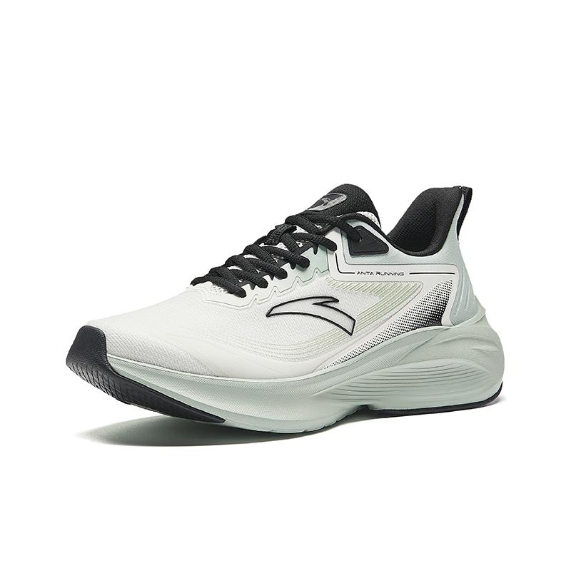 

New Anta Anti Slip Wear Resistant Low Top Running Shoes Men s White Green Black 912435502-2 42.5