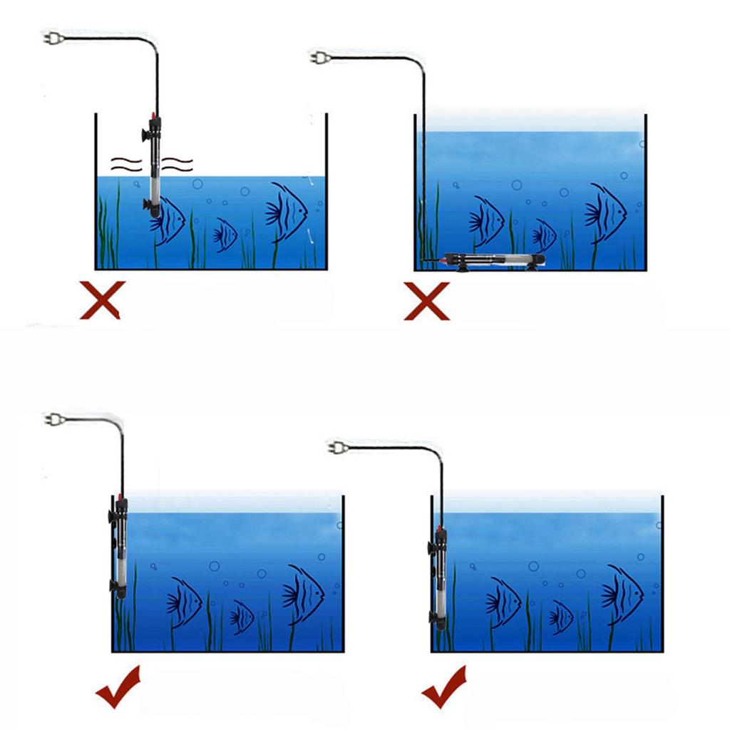 100W Glass Fish   Submersible Automatic Constant Temperature Water Heater Heating Rod Aquarium Accessory