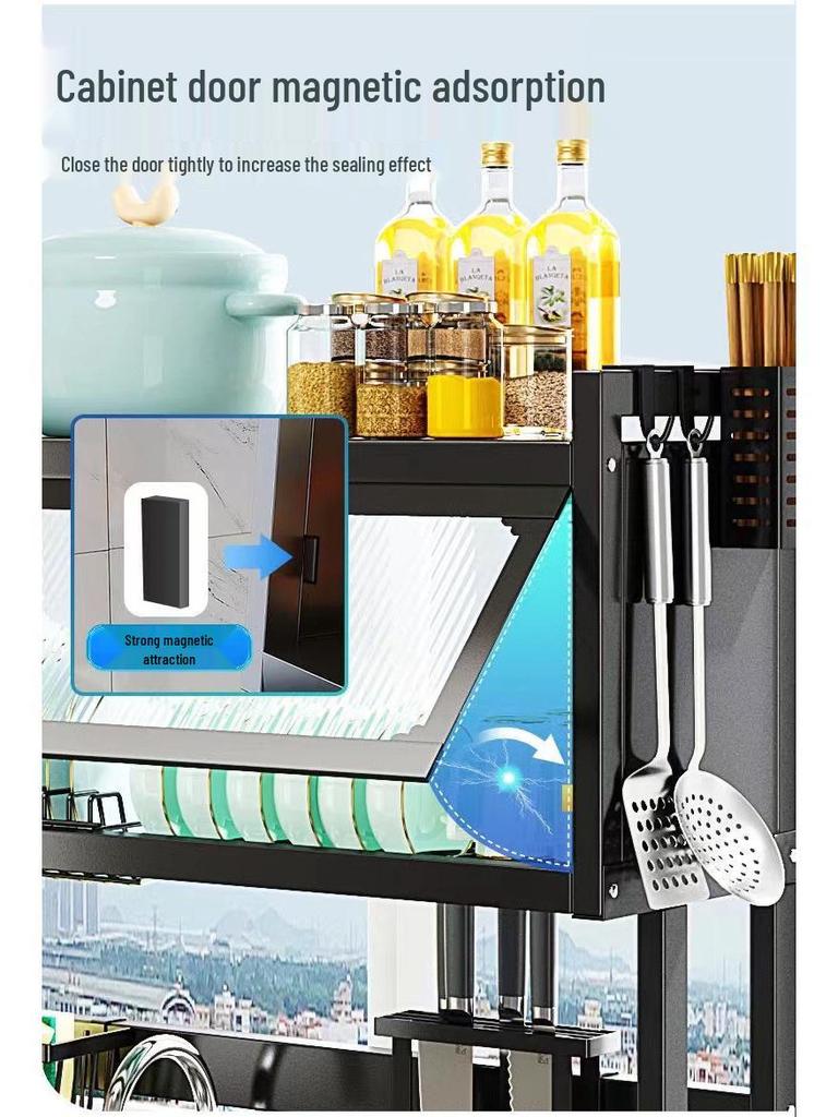 Multi-functional Dustproof Kitchen Countertop Storage Rack