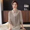 Mom's Fashionable Faux Two-Piece Top: Chic Spring & Autumn Shirt for Middle-Aged Women, 2026 New Style